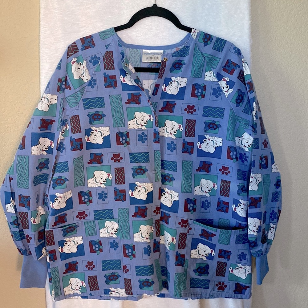 Ladies Fundamentals Dalmatian Scrub Jacket-size M